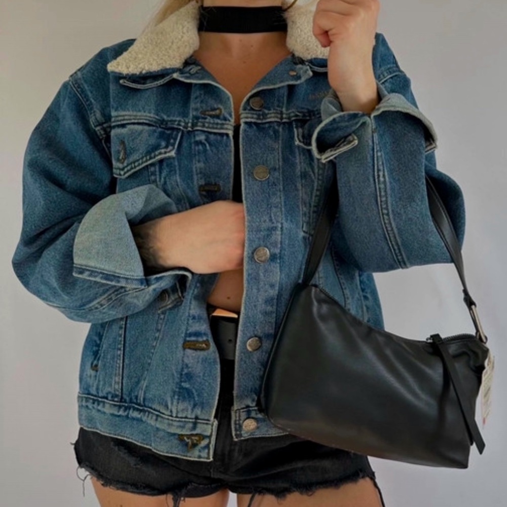 Vintage Harley Davidson Sherpa Denim jacket